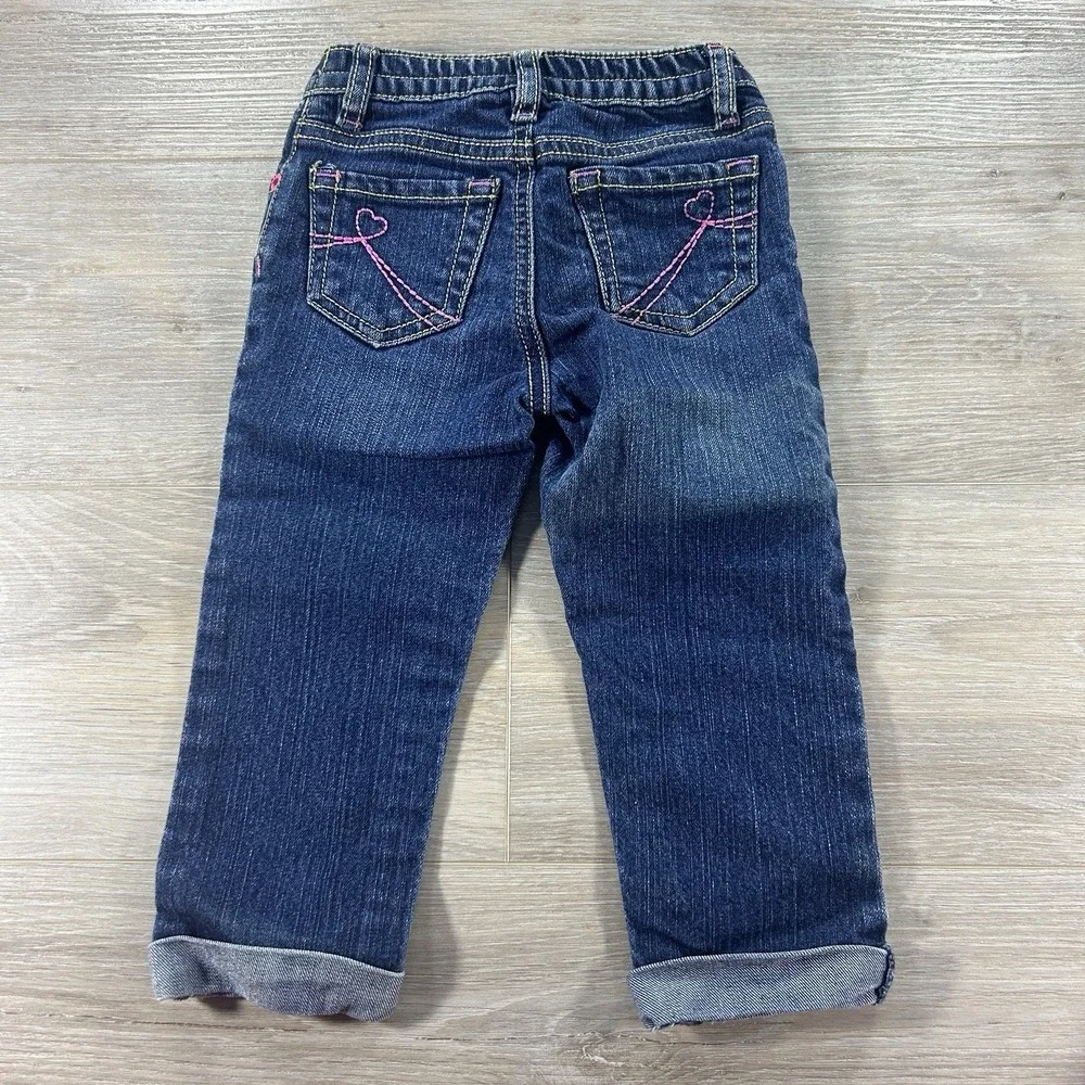 Vtg Est. 1989 The Children's‎ Place 2T Patchwork Straight Cuffed Jeans